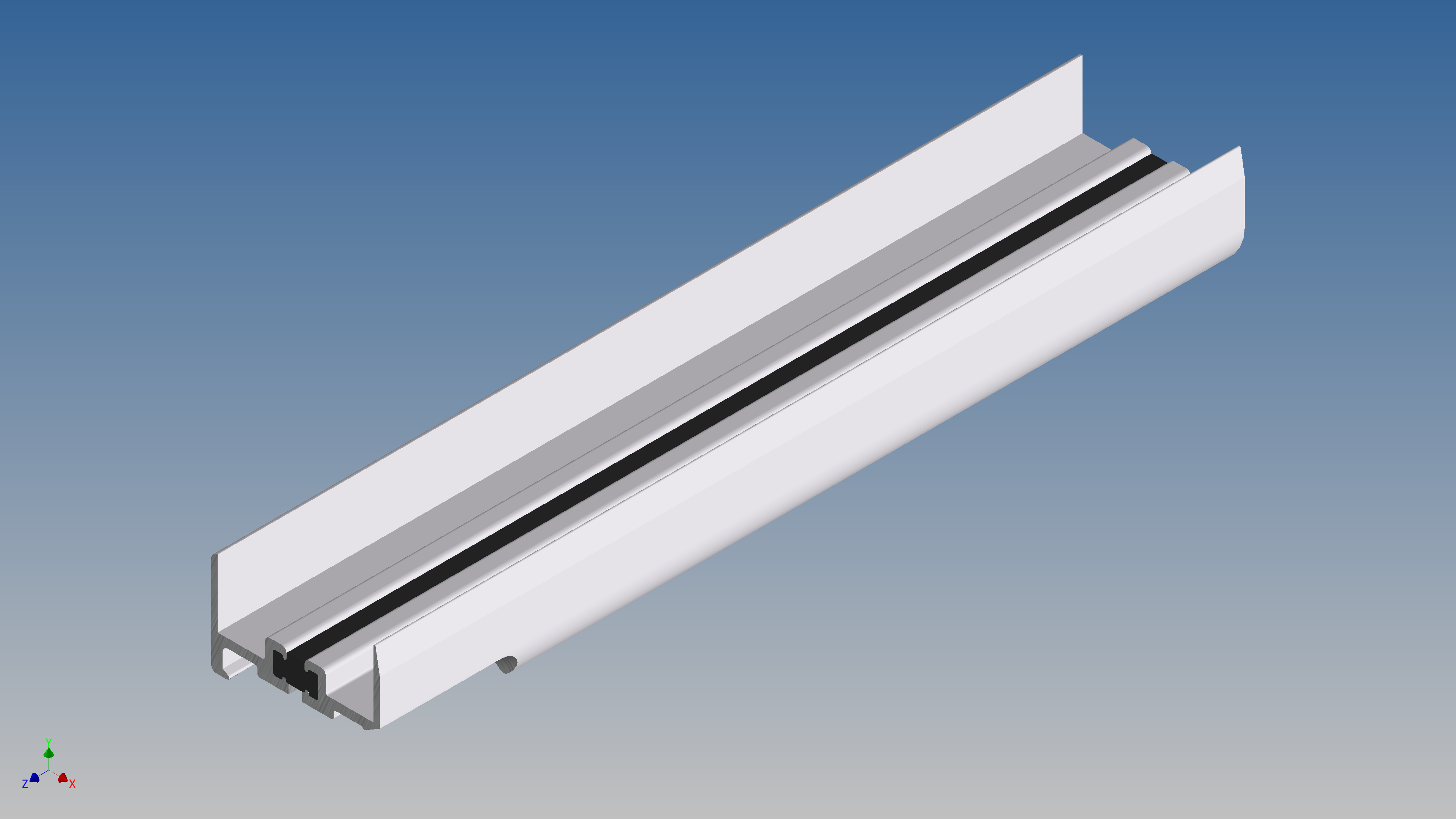 Aluminum Bottom Channel With Thermal Barrier